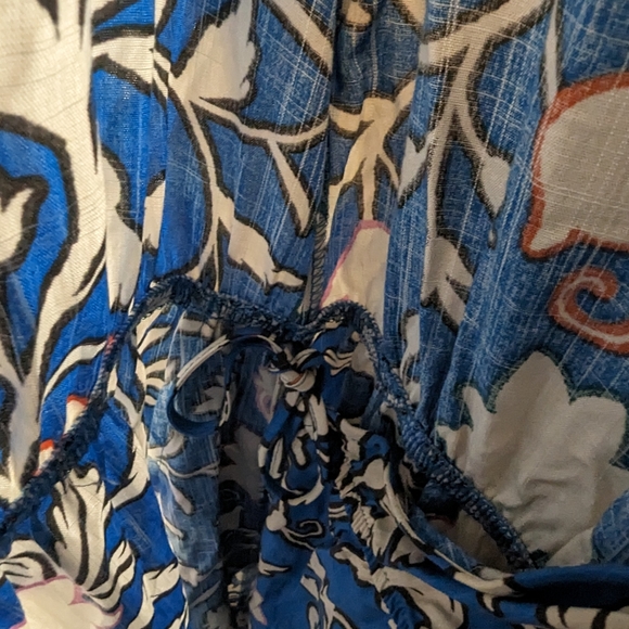 Blue and cream dress have Pockets! NWOT size M Knox Rose - Picture 4 of 8